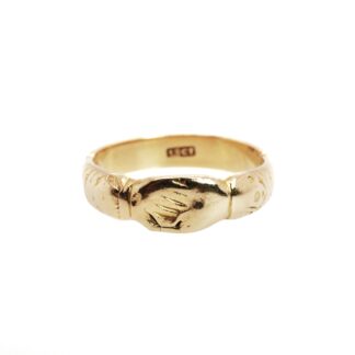 Mani-in-Fede-Ring aus Gold, 19. Jahrhundert.