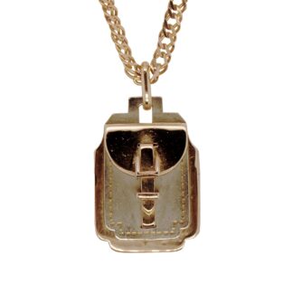 Erinnerungen zum Mitnehmen – Medaillon in Rucksackform, Gold & Platin, um 1900